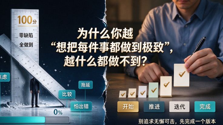 为什么你越“想把每件事都做到极致”，越什么都做不到？