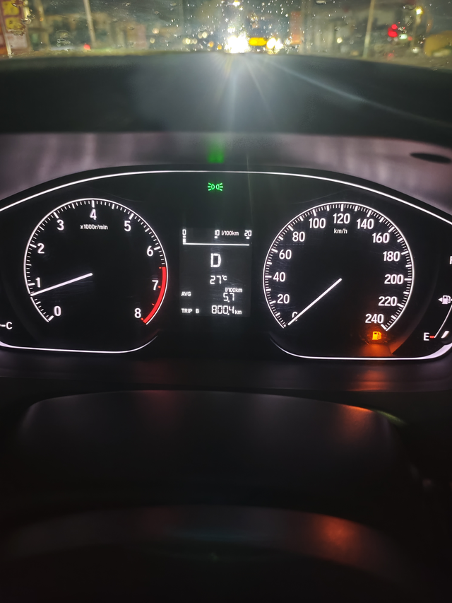 十代雅阁1.5一箱油跑800多㎞
前几天加油顺便记了一下，一箱油跑了800公里，