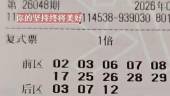 4004复式保持稳健姿态，1.2万复式带领复式军团出征，大乐透26048期赏析