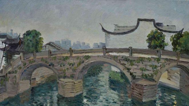 闽籍旅法画家林鸣岗作品展启幕：六十余幅油画串联东西艺术人生