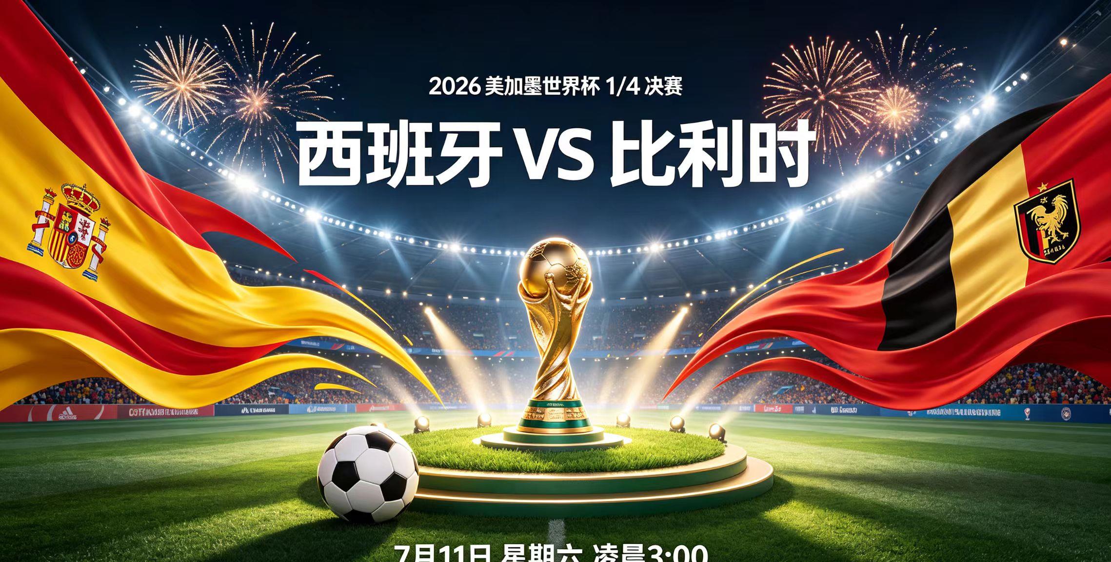 美加墨世界杯-1/4决赛，7月11日赛程

日期：07月11日(星期六)
世