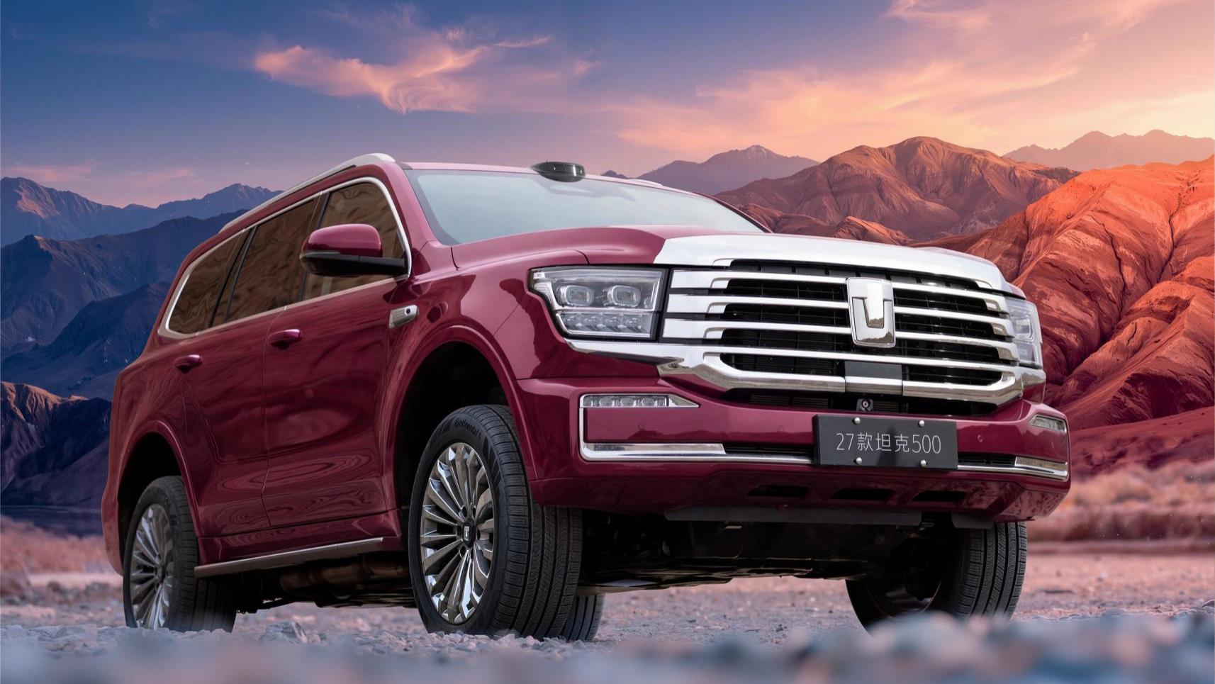 27款坦克500上市33.5万起，3.0T V6还在，增配不加价有排面