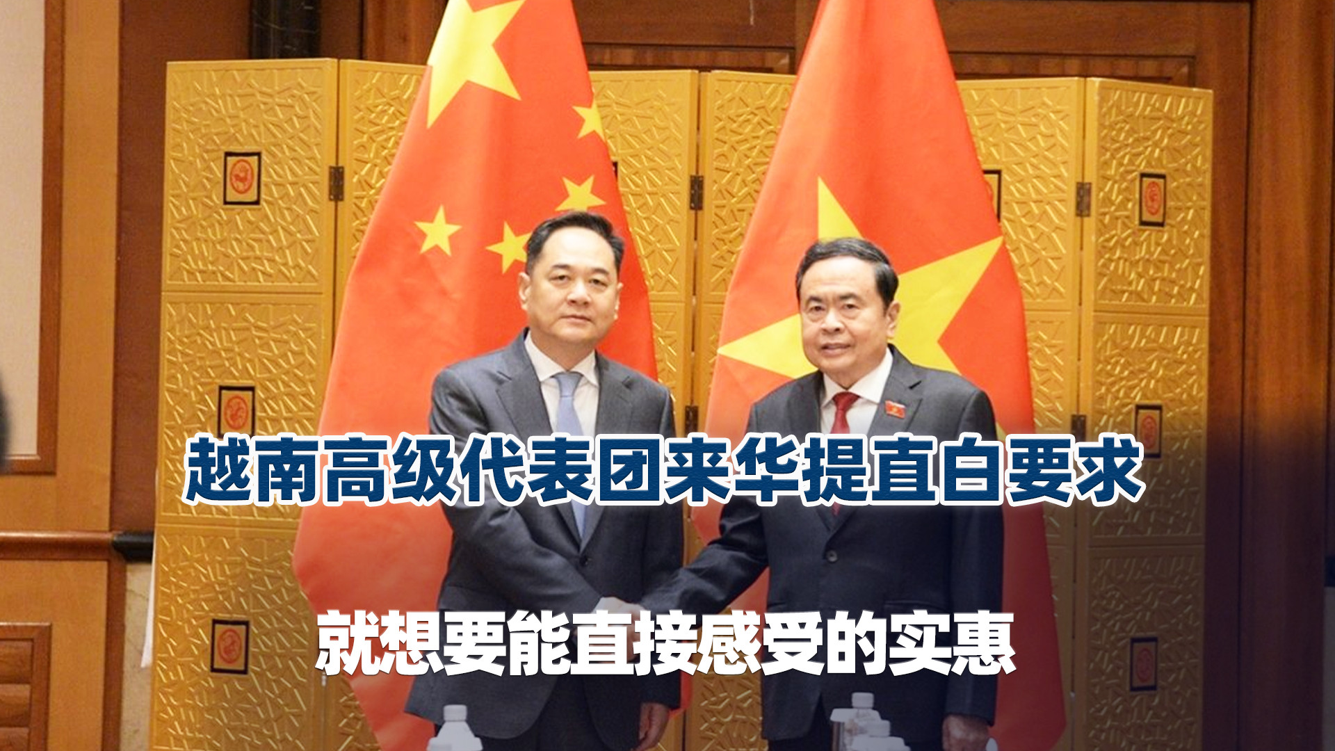 越南高级代表团来华提直白要求，就想要能直接感受的实惠