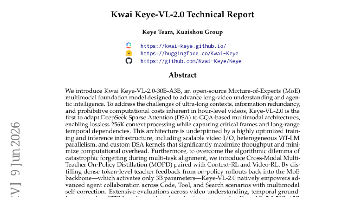 快手开源大模型Keye-VL-2.0：一个能"看懂"两小时视频AI
