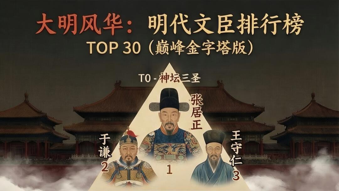 明代文臣排行榜（top30）