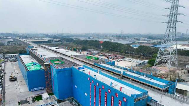 广佛西环城际铁路大榄站主体结构施工完成