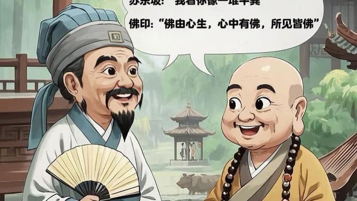 苏轼、佛印、王安石、宋神宗戏吟酒色财气诗