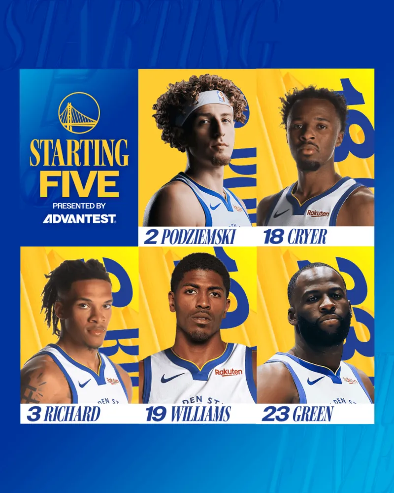 NBA常规赛，勇士将对阵马刺。

勇士首发：克莱尔、波杰姆、理查德、内特-威廉姆