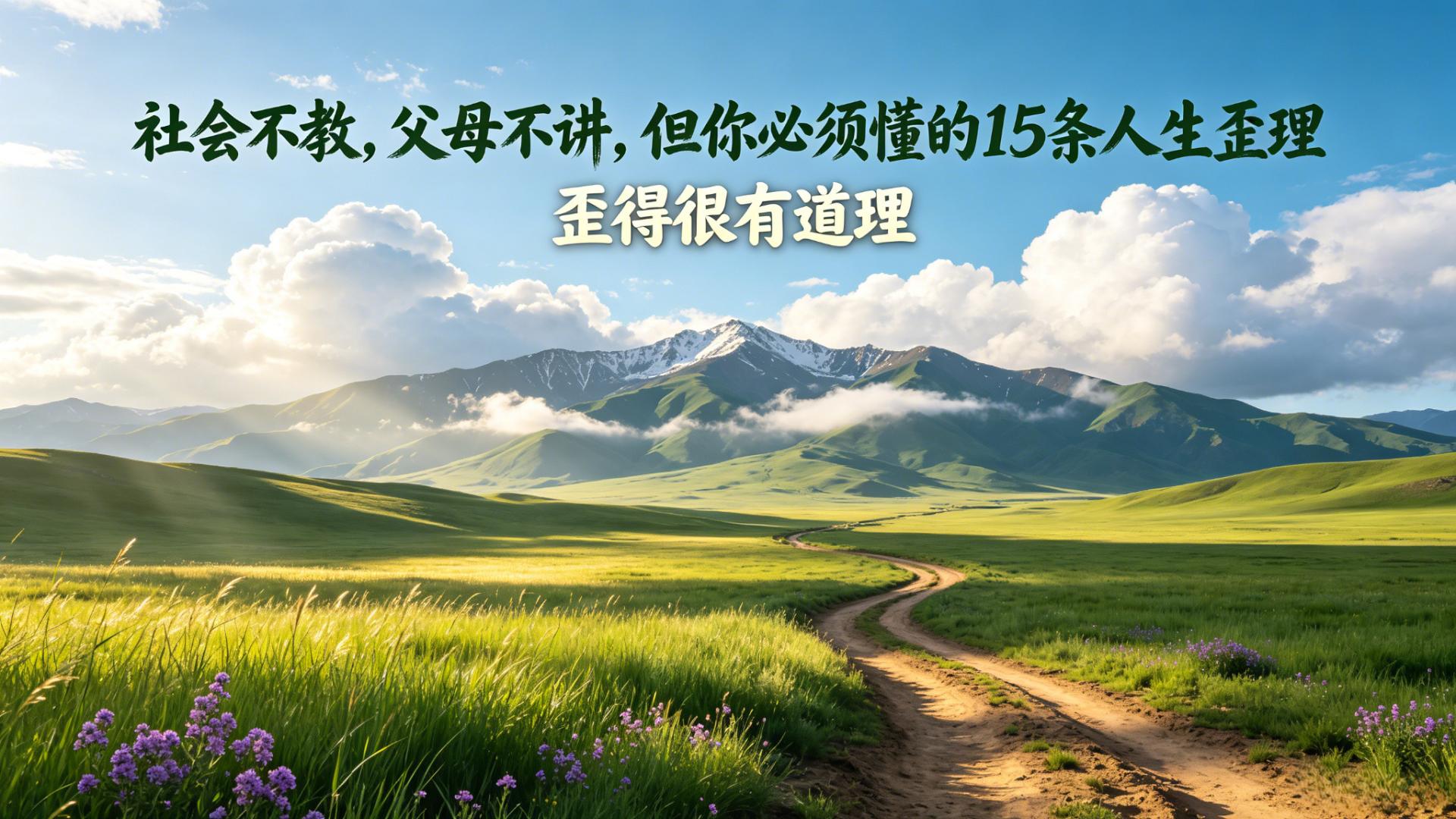 社会不教，父母不讲，但你必须懂的15条人生歪理