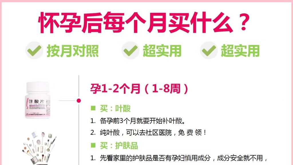 孕期购物理性指南，每月只买真正需要的