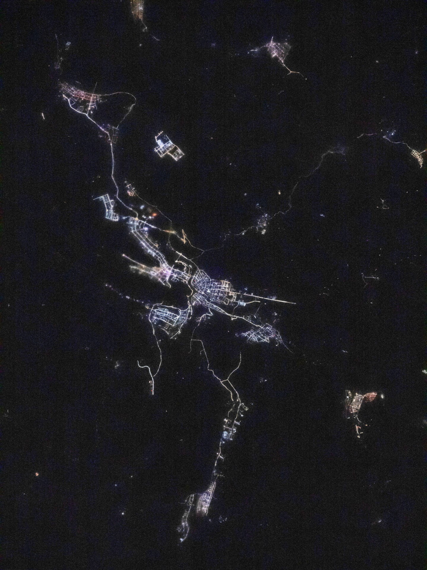 这是哪个城市卫星夜景图