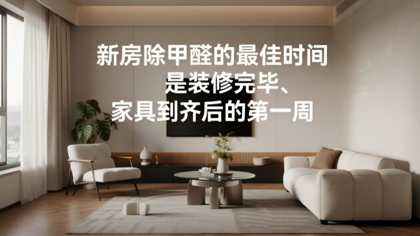 新房除甲醛最佳时间：别等夏天！抓住装修后的黄金周，科学治理更高效！