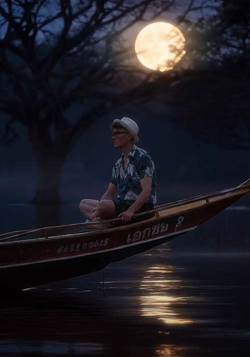 胡兵晒出一则视频，视频中的他正在泰国清迈的一条船上。为了过传统节日，胡兵打算在船