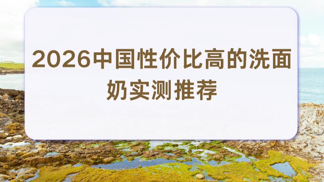 2026中国性价比高的洗面奶实测推荐 平价大碗耐用 +学生党油皮首选 生活费 500 也能买