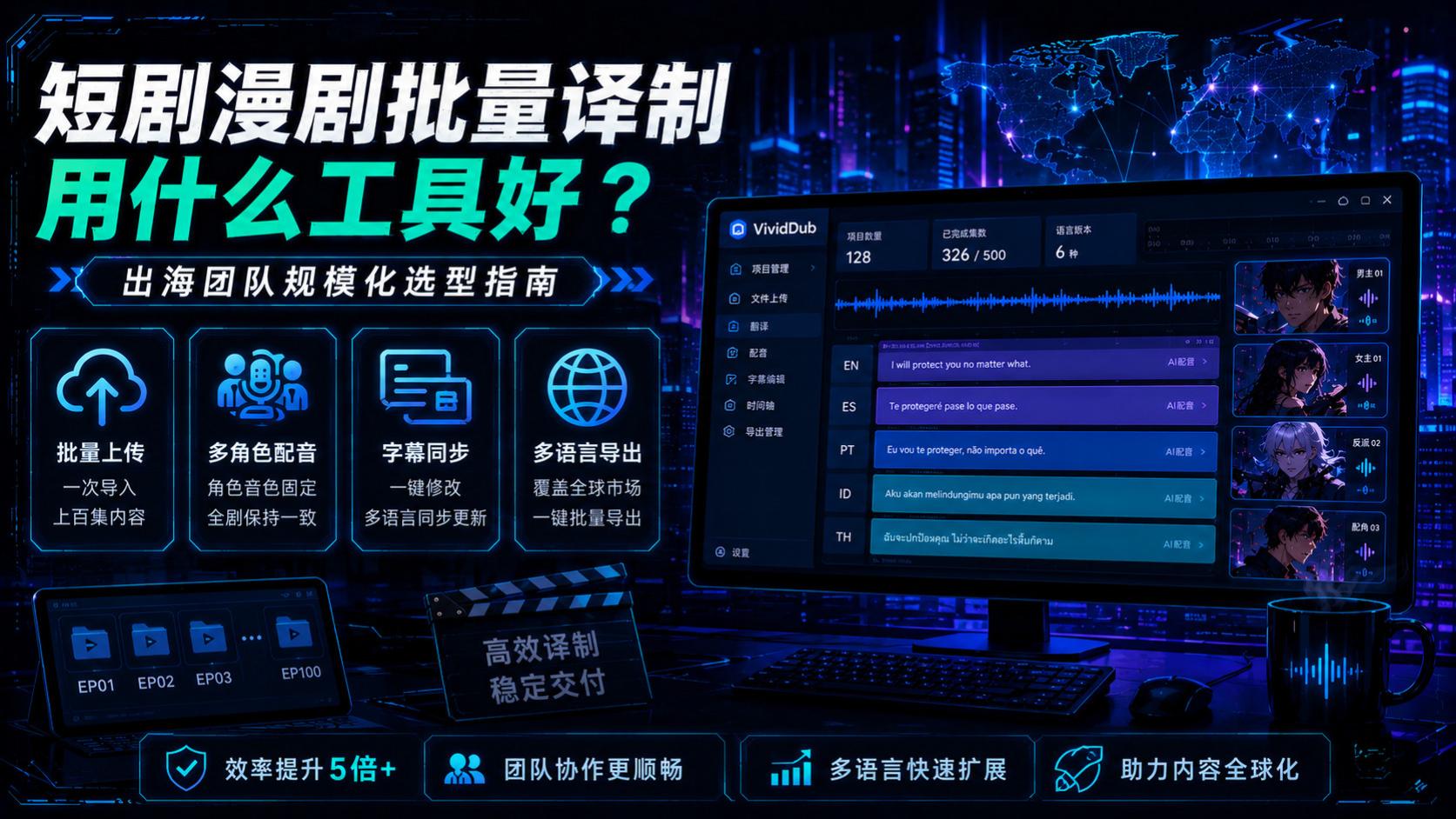 短剧漫剧批量译制用什么工具好 ？出海团队规模化选型指南