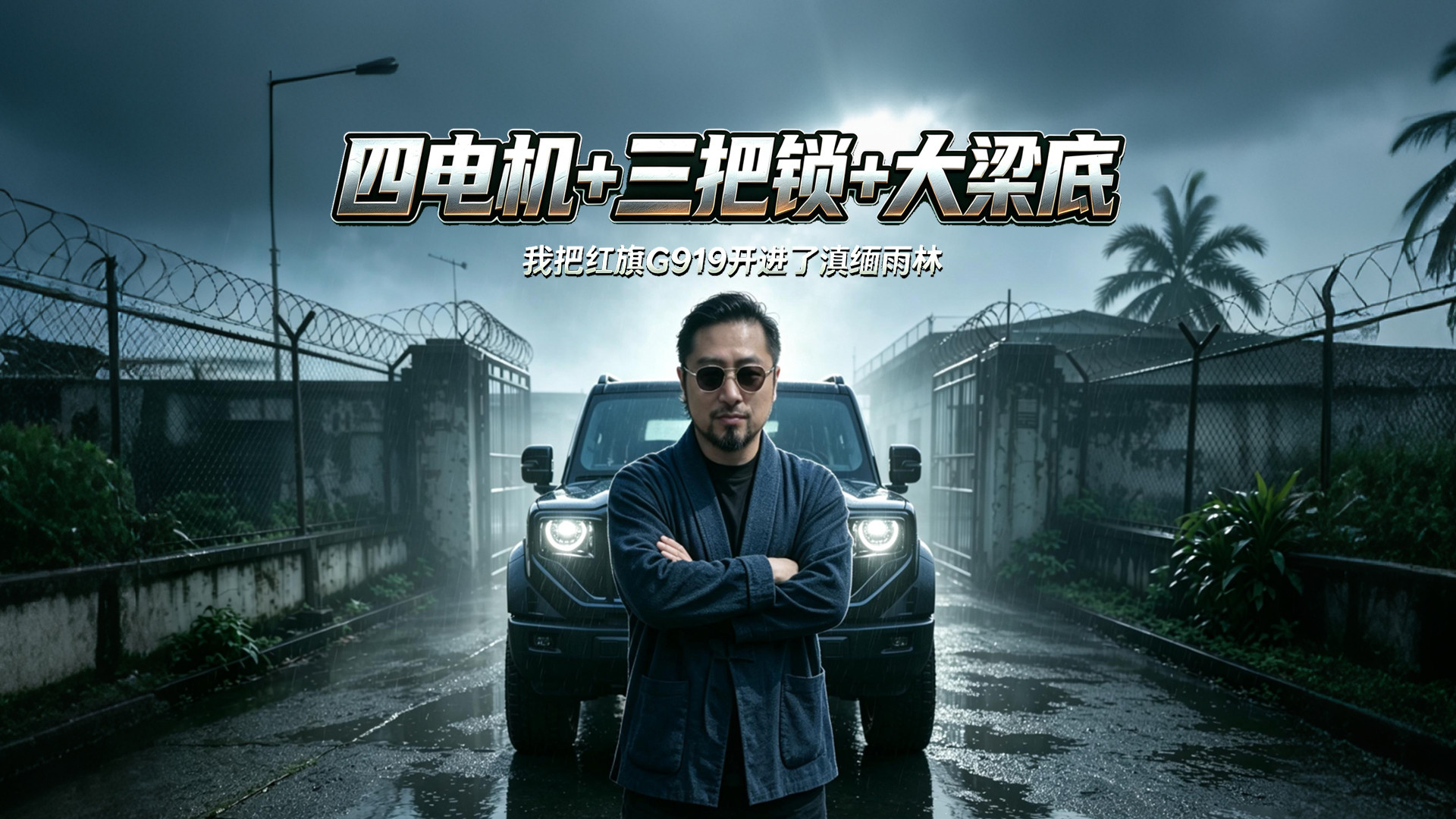 四电机+三把锁+大梁底！我把红旗G919开进了滇缅雨林
