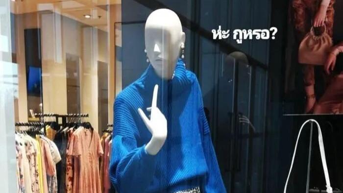 笑不活了！商场假人模特的精神状态也太好玩了