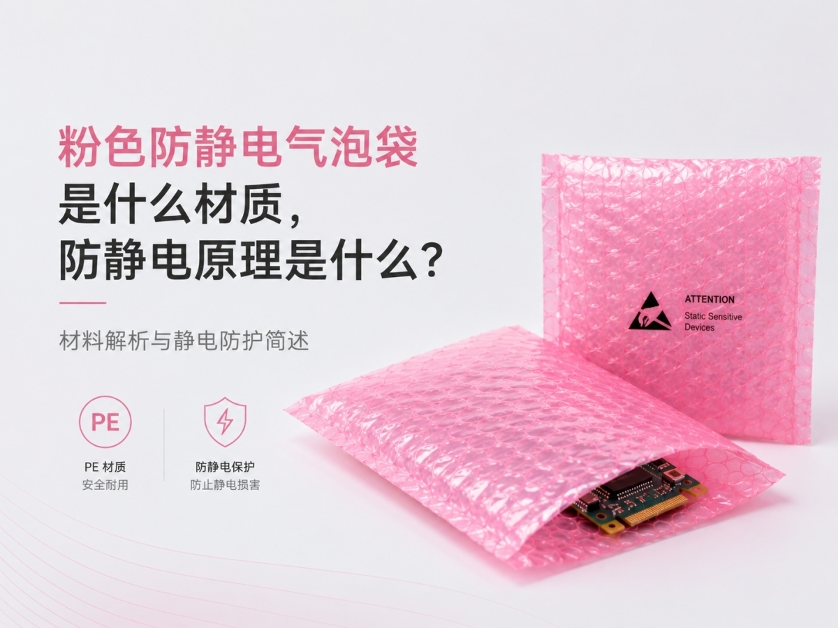 粉色防静电气泡袋是什么材质？防静电原理是什么？