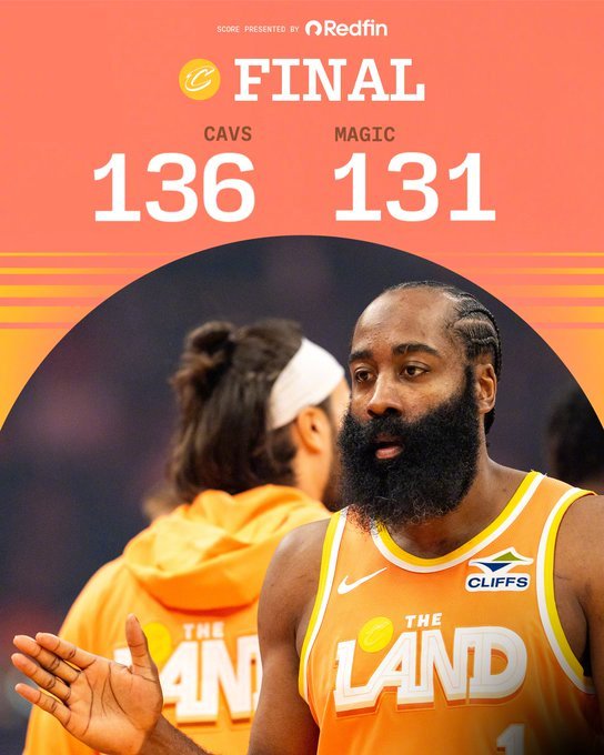 一锤定音！#骑士战胜魔术# 
依靠米切尔关键时刻的抛投，
骑士在主场涉险过关！