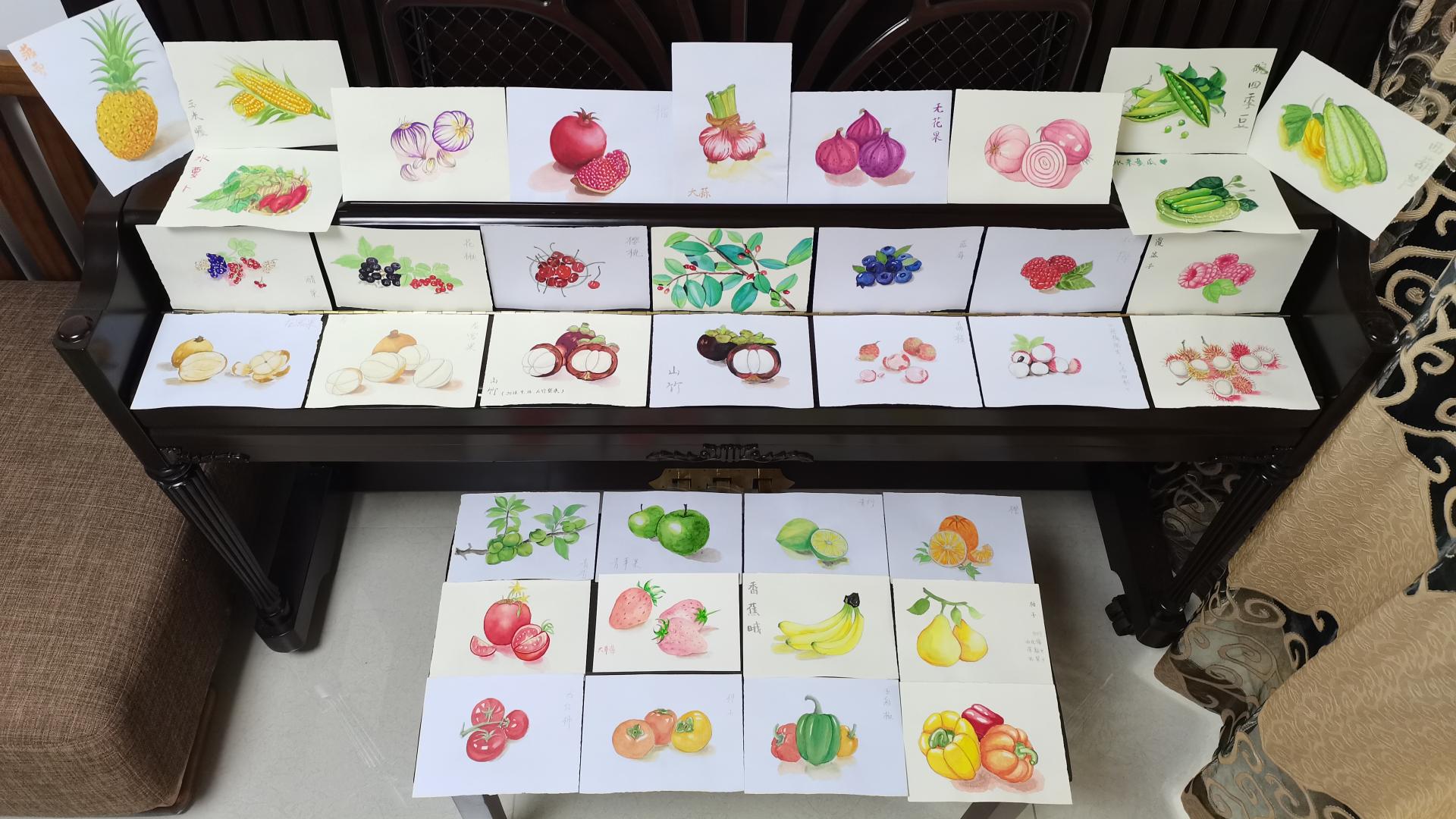 绘画 | 水彩 | 果花甘07