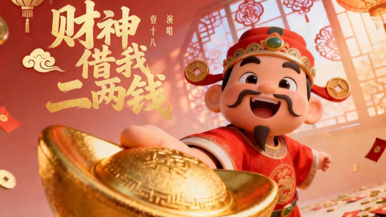 歌手壹十八魔性新单《财神借我二两钱》上线 赛博祈福神曲刷屏全网