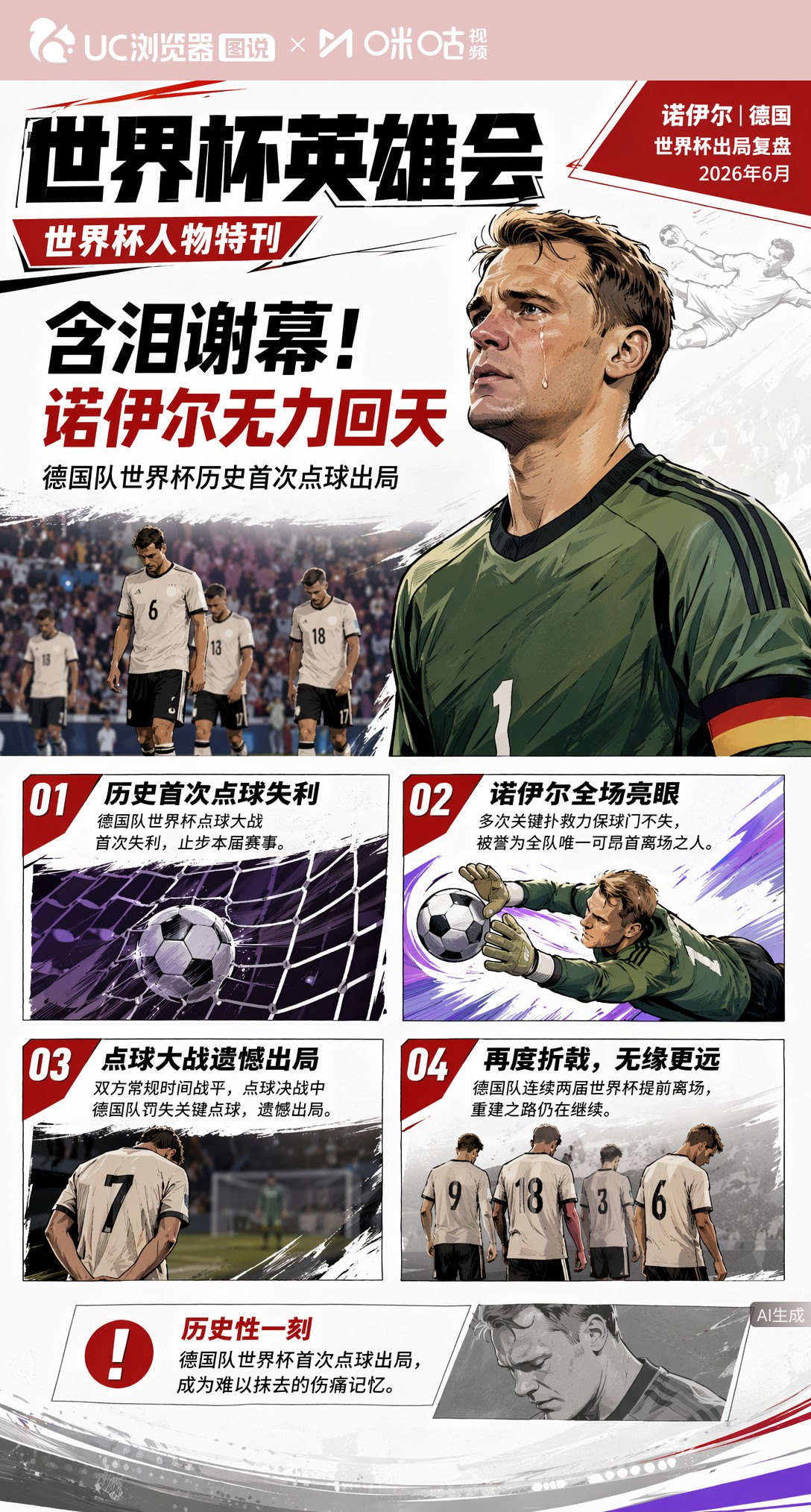 含泪谢幕！德国首次世界杯点球出局，诺伊尔无力回天