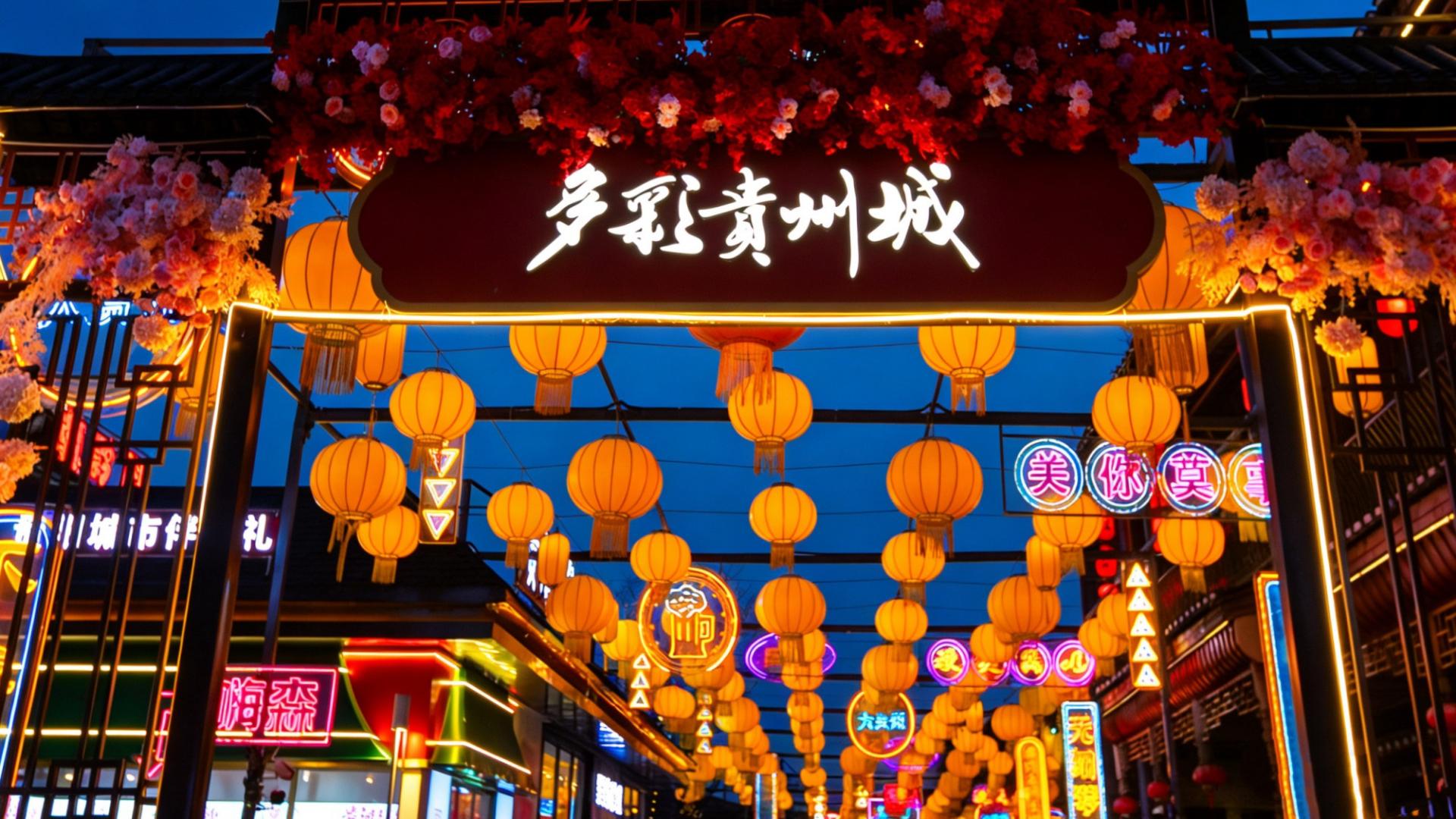 贵阳多彩贵州城，在鼓楼灯火里解锁非遗与民俗，赴一场多彩之约