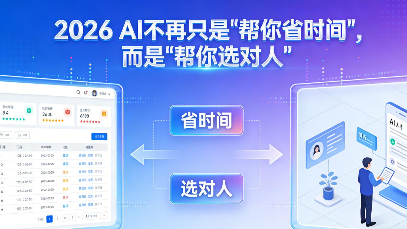 2026 AI不再只是“帮你省时间”，而是“帮你选对人”
