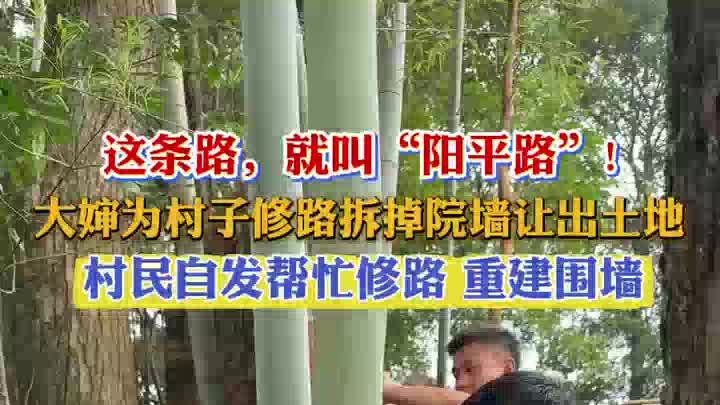 大婶让出两亩地修路，一分补偿不要，村民们则出力不拿工钱