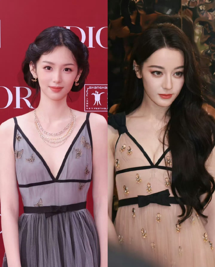周也和迪丽热巴这是穿的同一款裙子嘛？ ​​​