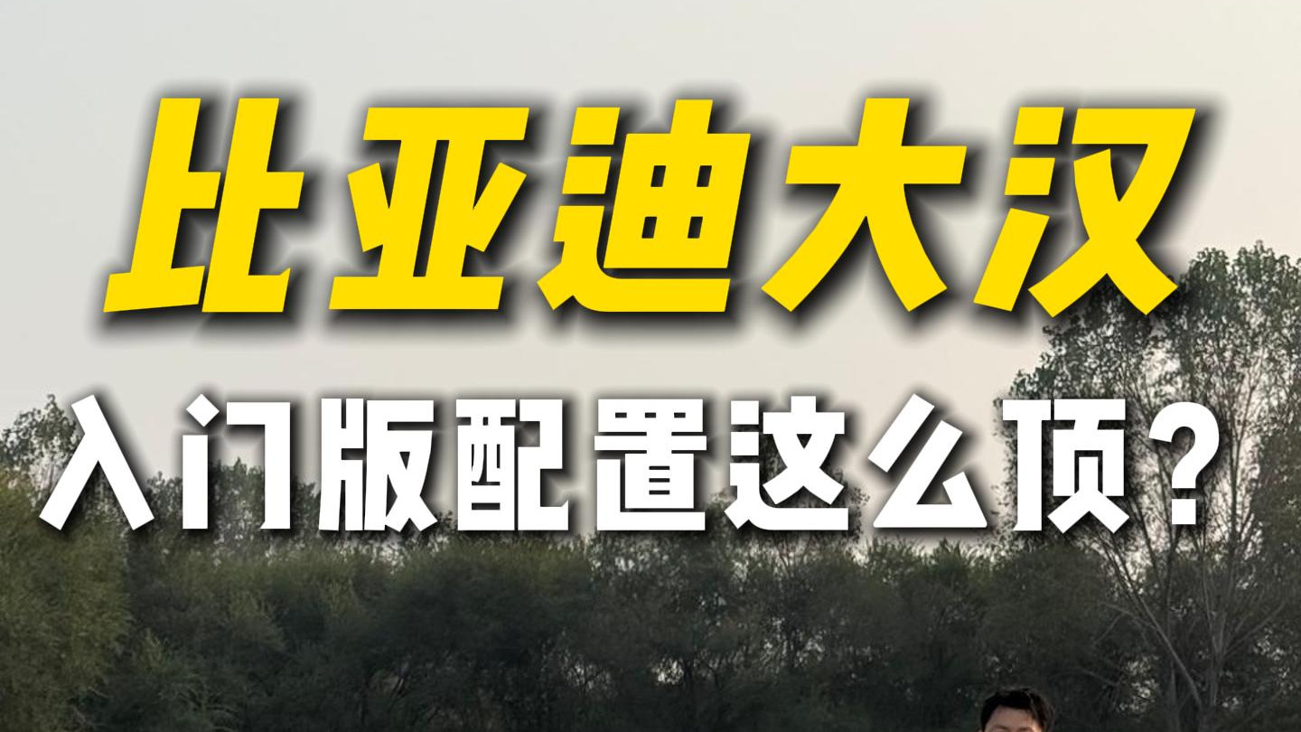 比亚迪大汉，入门配置这么顶？