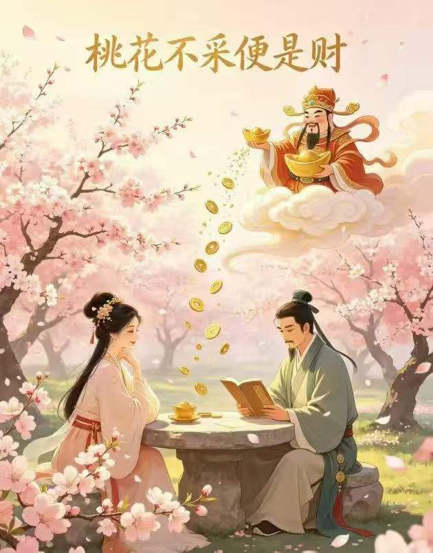 一个人在上升期，特别是走财运的时候，往往小人和桃花都是同时出现。但如果桃花不去碰