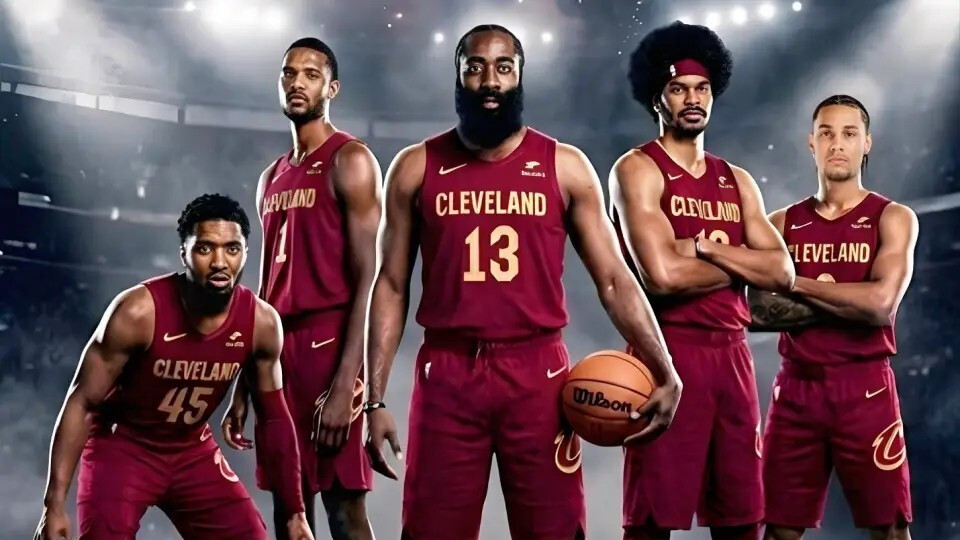 骑士4全明星+2顶级射手，阵容强到离谱，哈登喊出夺冠真不是吹牛