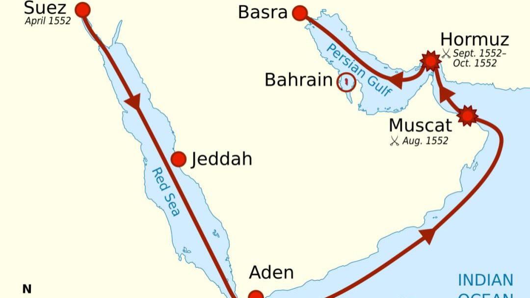 奥斯曼舰队劳师远征妄图封锁霍尔木兹海峡但不敌葡萄牙守军而撤退