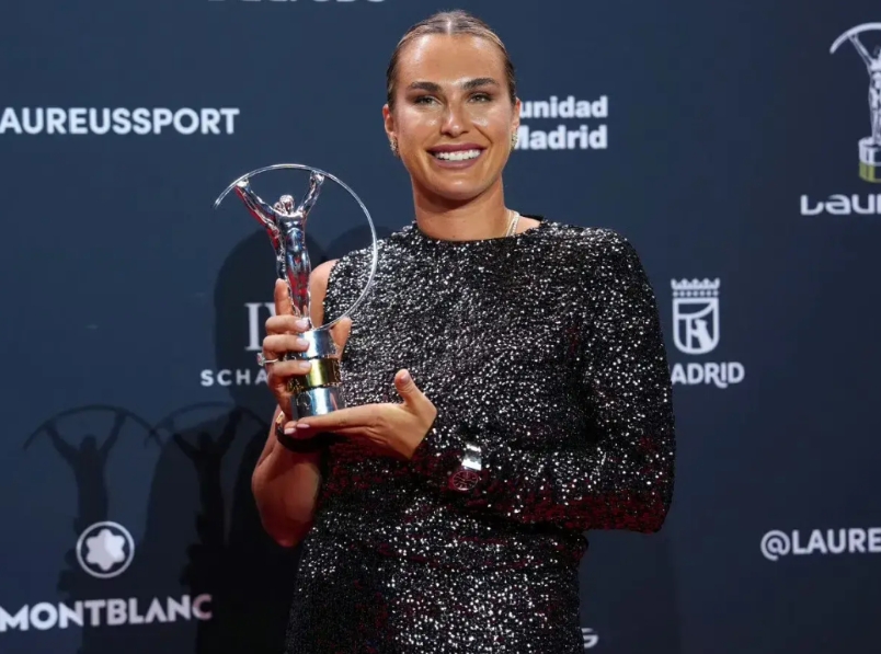 萨巴伦卡成为第五位荣膺劳伦斯年度最佳女运动员奖的网球选手，五位选手如下:
1.卡