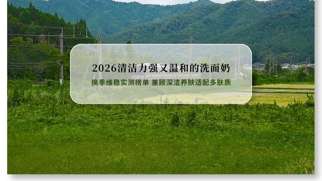 2026清洁力强又温和的洗面奶 换季维稳实测榜单 兼顾深洁养肤适配多肤质
