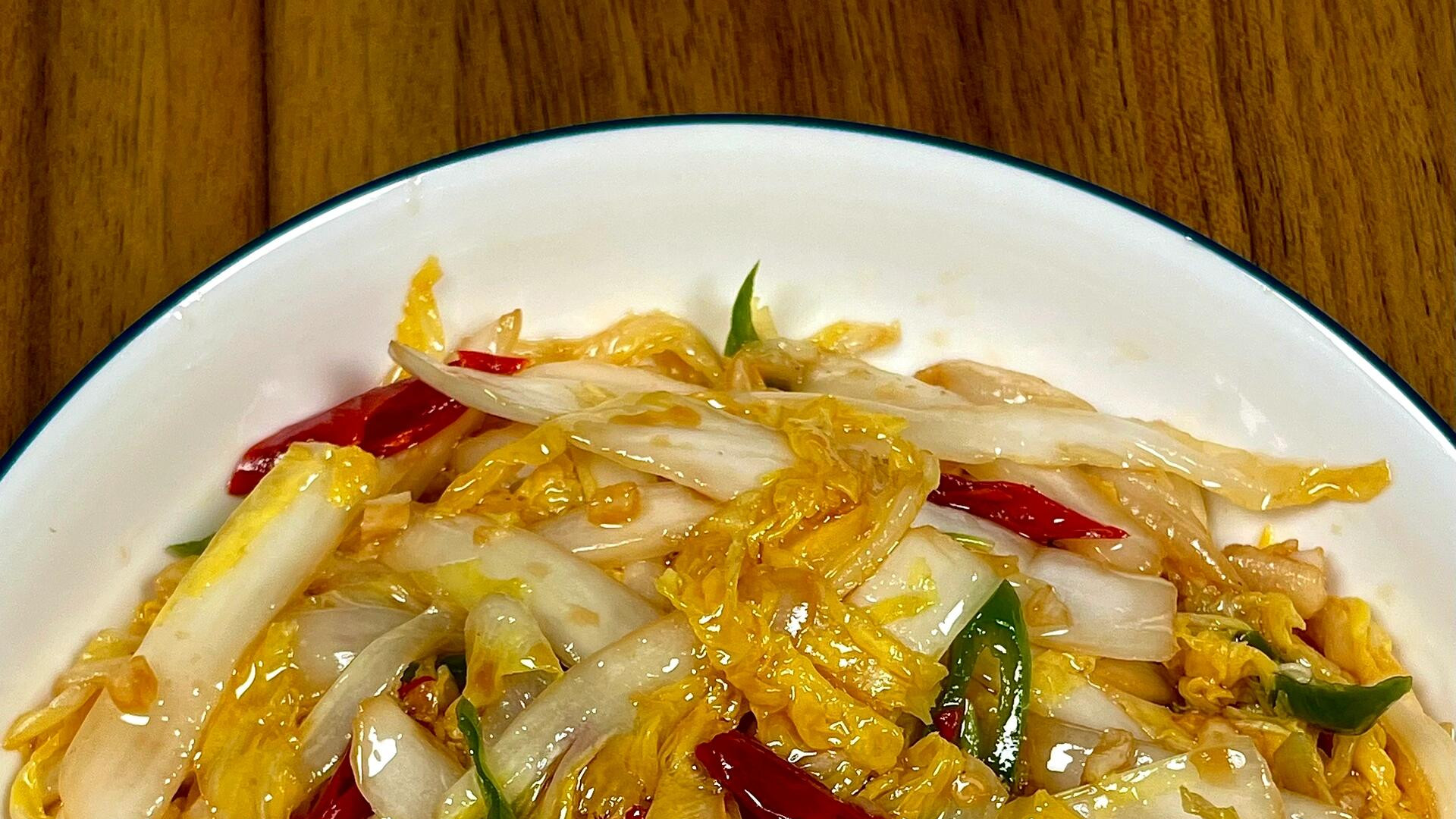 酸辣娃娃菜，米饭的敌人