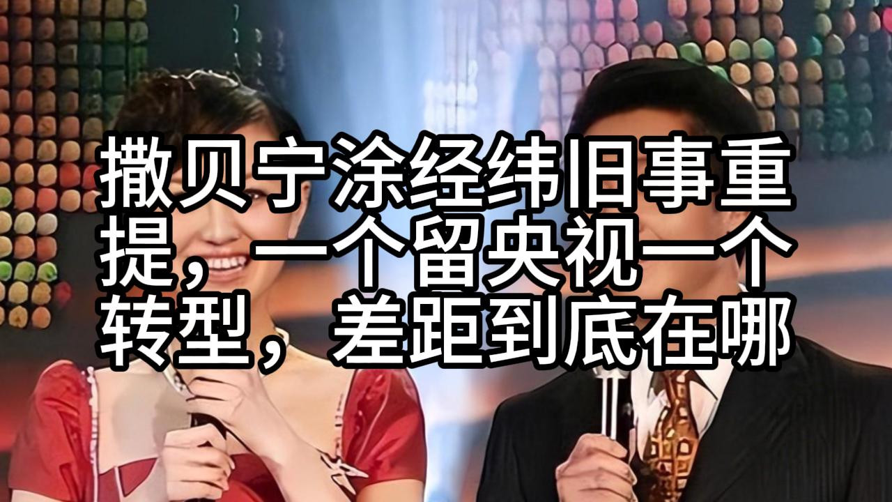 撒贝宁涂经纬旧事重提，一个留央视一个转型，差距到底在哪