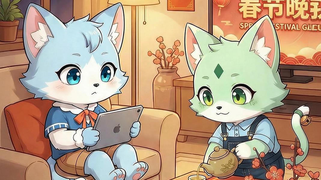 福运猫天团除夕全记录，六份祝福接好啦！