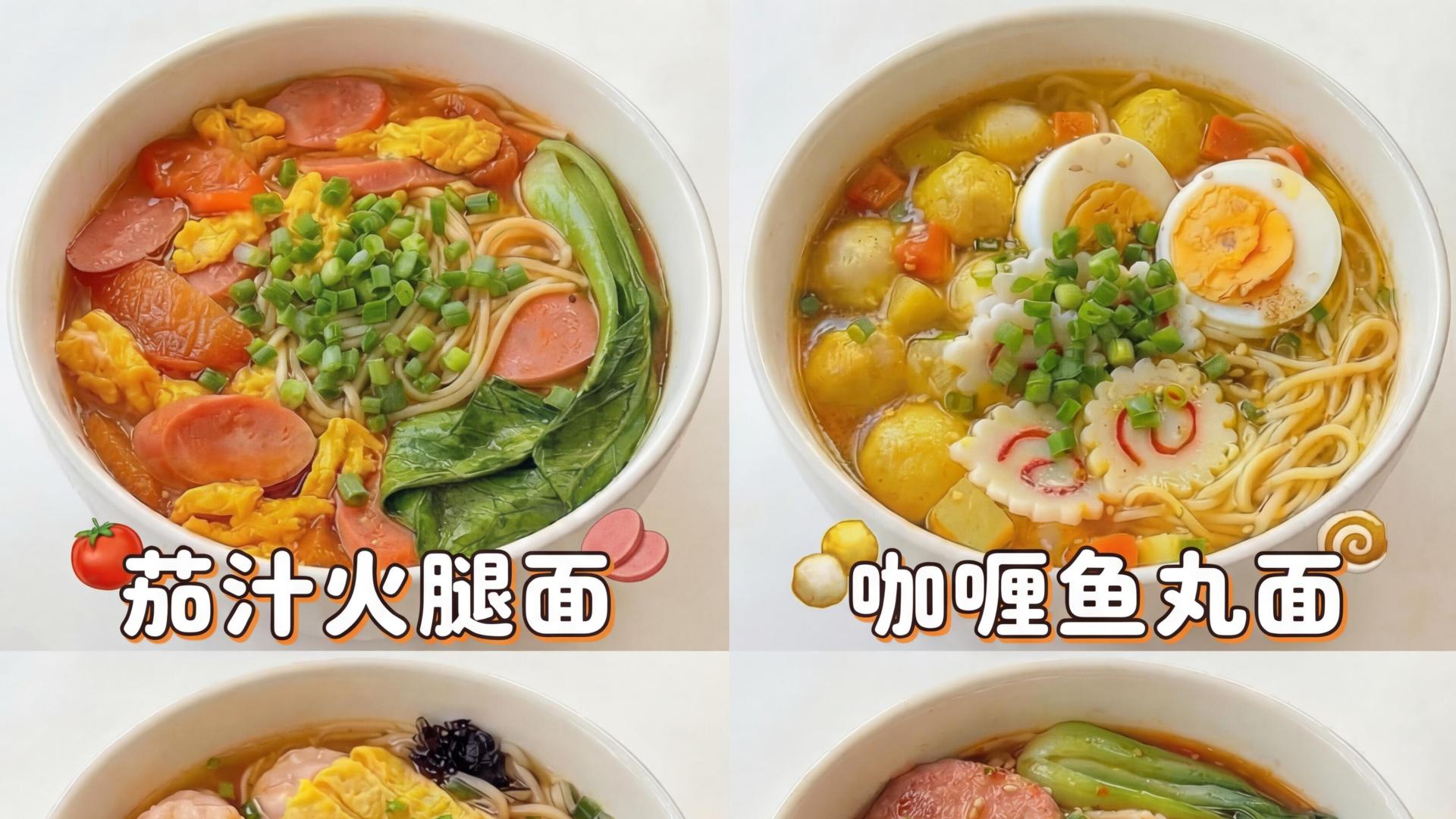 六款好吃到跺脚的家常面！十分钟出锅一周不重样，简单易做超满足。