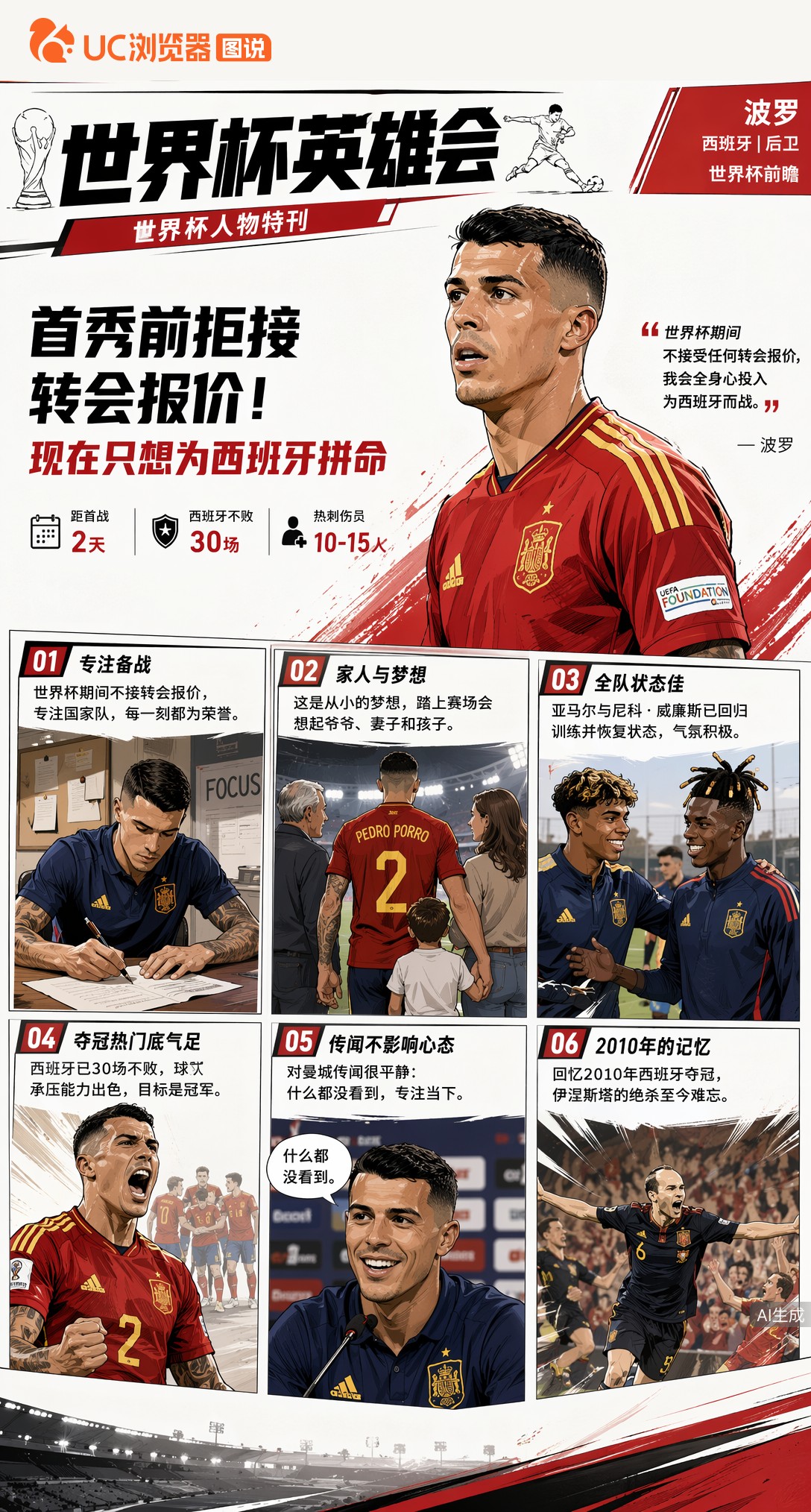 首秀前拒接转会报价！波罗：世界杯后再谈，现在只想为西班牙拼命