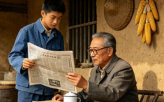 96年我被派去给下放老教授念半年报纸，全村笑我傻子打杂，谁知他直接把独生女嫁给我，我瞬间成为亿万富翁