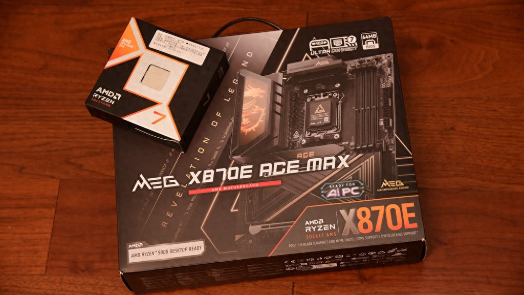 Ryzen 7 9850X3D好搭档，微星X870E ACE MAX开箱记！