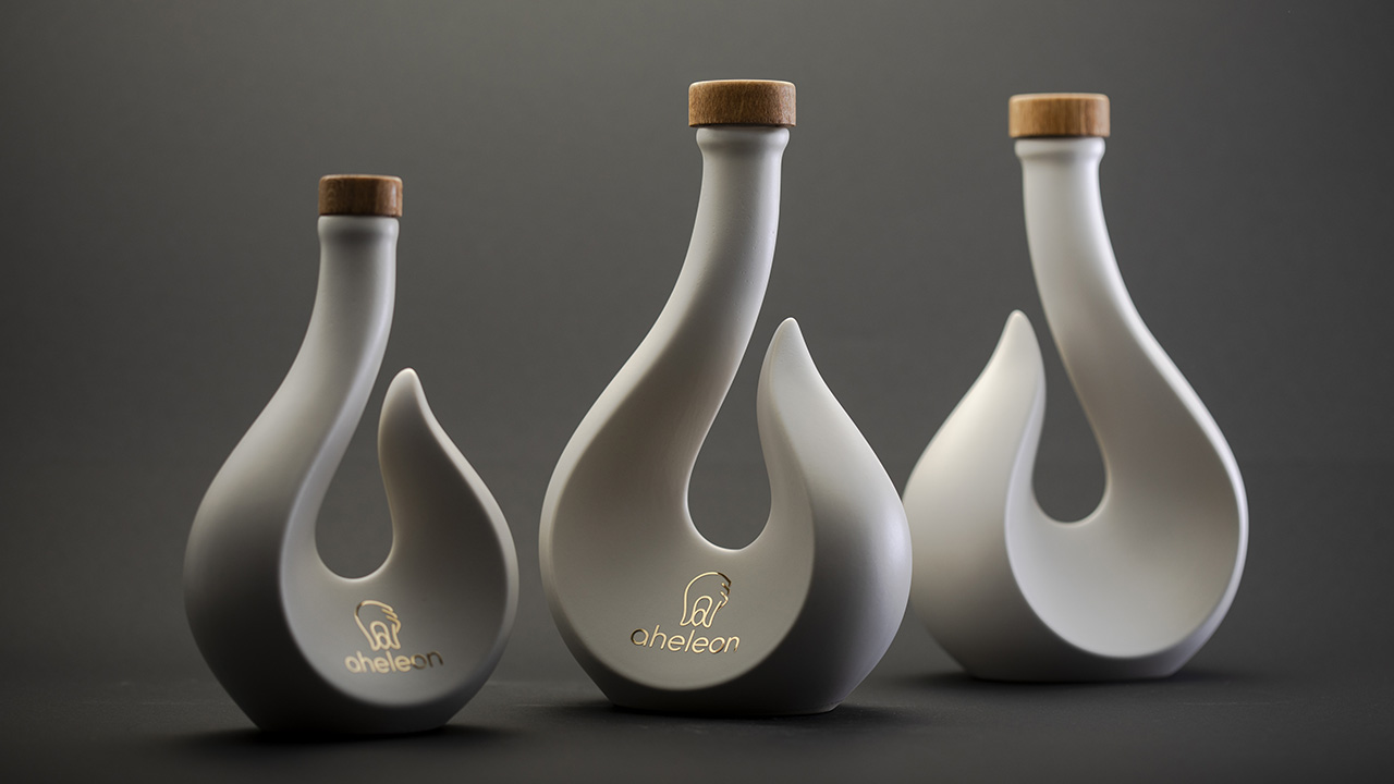 高端橄榄油瓶型包装设计图