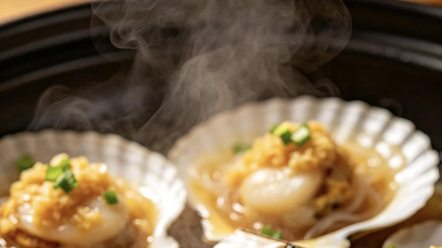 蒜蓉粉丝蒸扇贝：蒜香浓郁鲜掉眉毛，家常清蒸做法，鲜嫩不腥超入味