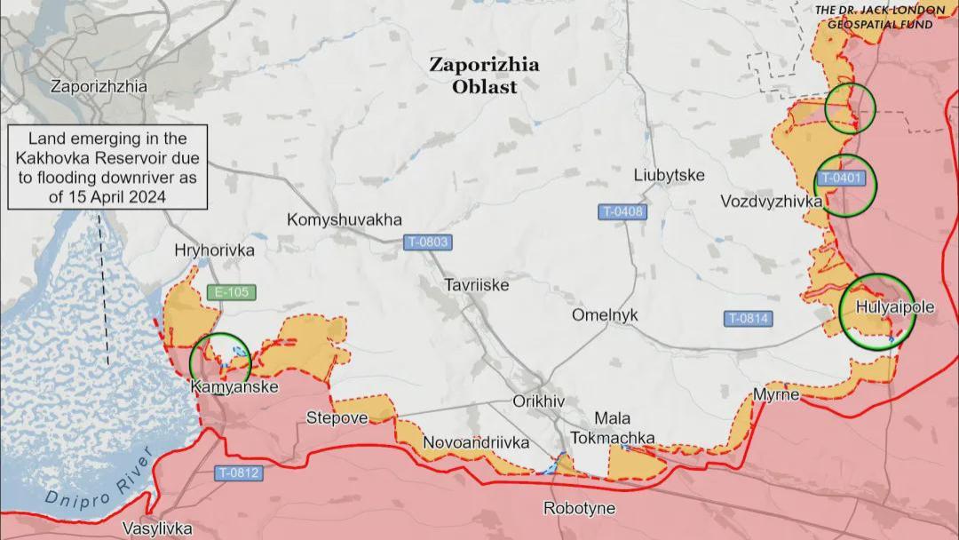 美国战争研究所最新消息，扎波罗热南部战斗活跃，俄军多支部队四处出击