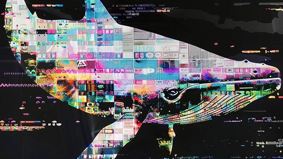 赛博故障风动物艺术