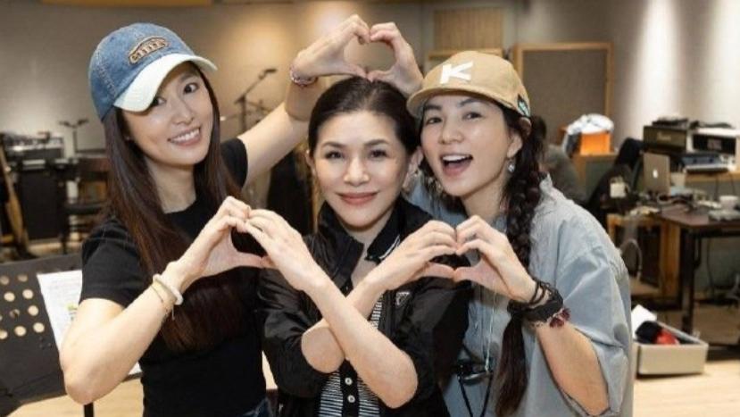 张清芳准备公益演唱会，林心如陈嘉桦亮相彩排室，三人相聚好开心！