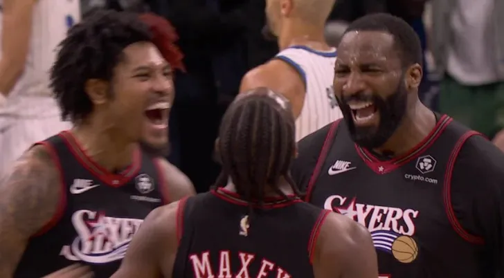 NBA附加赛，76人主场109-97战胜魔术，76人以东部第七的排名进入季后赛。