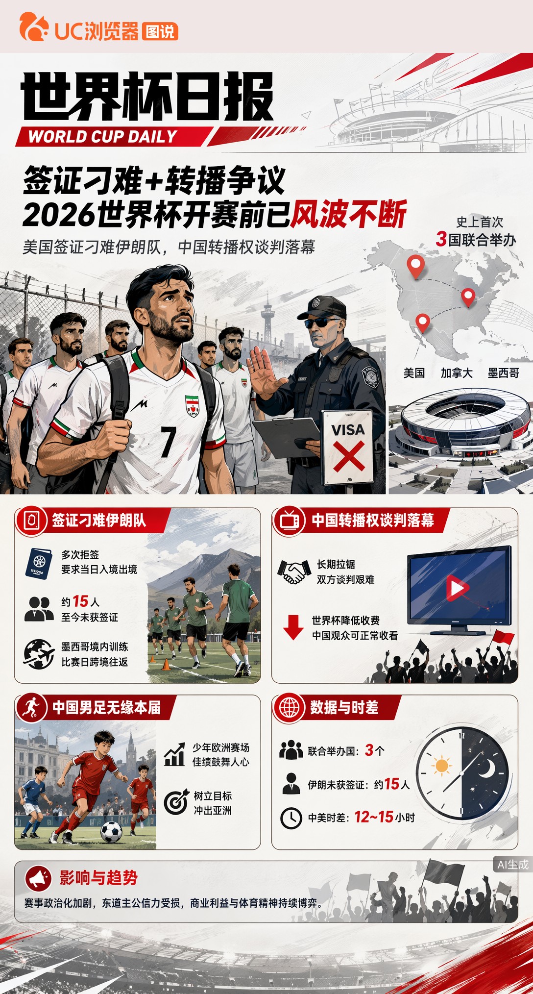 签证刁难+转播争议，2026世界杯开赛前已风波不断